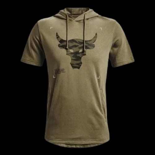 Under Armour Project Rock Terry Short Sleeve Hoodie 'Green'