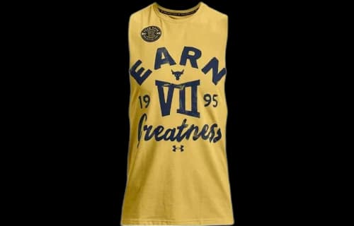 Under Armour Project Rock Earn Greatness Tank 'Yellow'