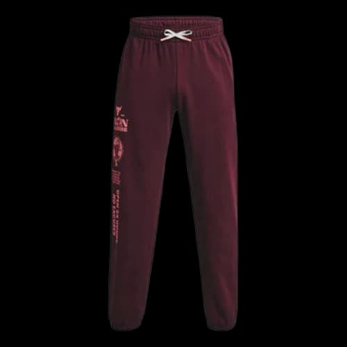 Under Armour Project Rock Heavyweight Terry Pants 'Burgundy'