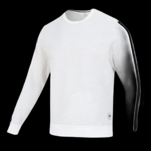 Under Armour Essential Fleece Heritage Crew Sweatshirt 'Onyx White'