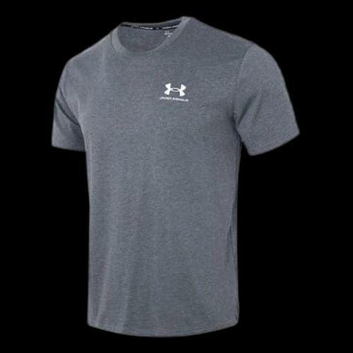 Under Armour Logo Embroidered Heavyweight Short Sleeve T-shirt 'Pitch Grey Medium Heather'