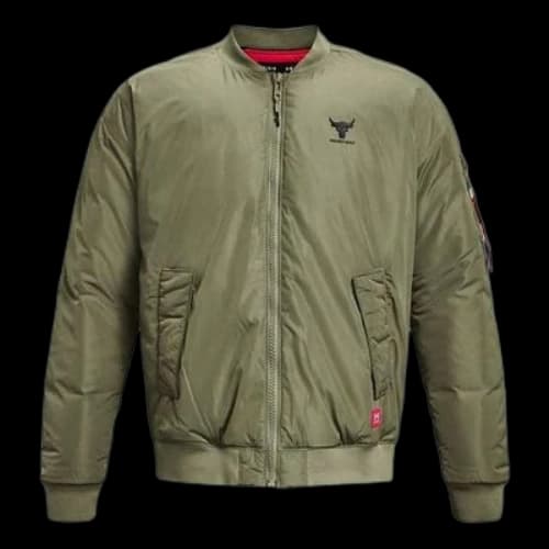 Under Armour Project Rock Insulated Bomber Jacket 'Military Green'