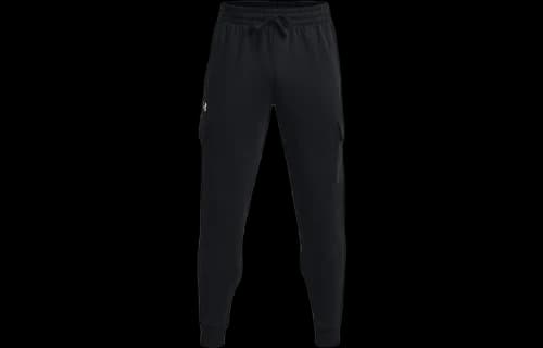 Under Armour Rival Fleece Cargo Joggers 'Black White'