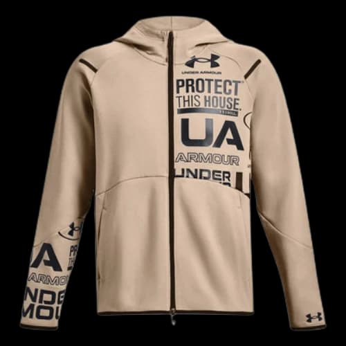 Under Armour Unstoppable Fleece Graphic Full-Zip Jacket 'Beige'