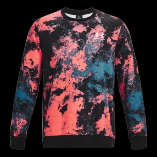 Under Armour Essential Fleece Paint Crew Sweatshirt 'Pink Black Blue'