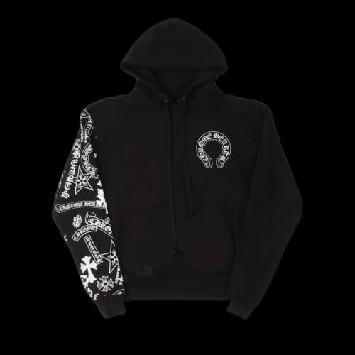 Chrome Hearts Stencil Sleeve Graphic Hoodie 'Black'