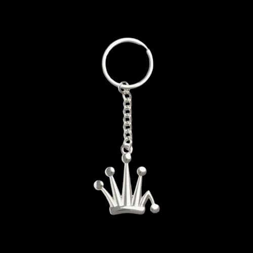 Stussy Metal Bent Crown Keychain 'Silver'