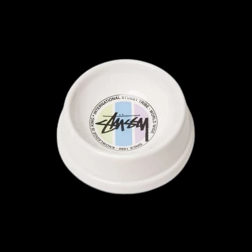 Stussy Stock Dot Pet Bowl 'White'