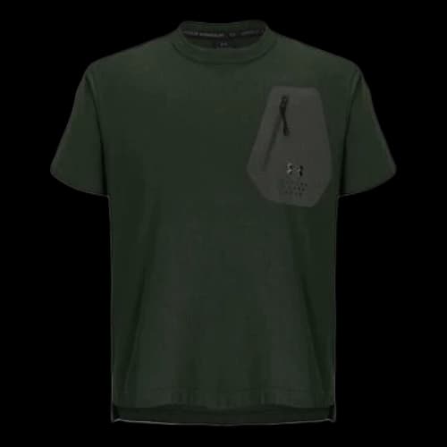 Under Armour G-Star Woven Zip Pocket Loose T-Shirt 'Olive Green'