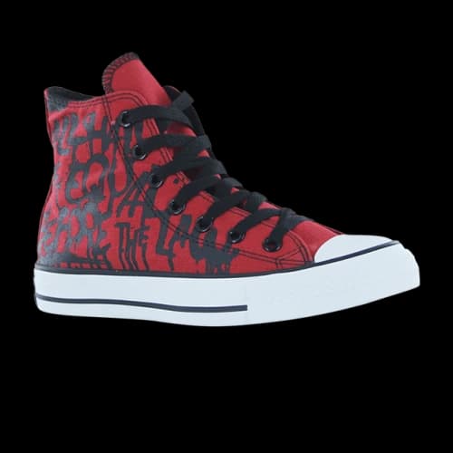 Converse Chuck Taylor All Star Hi Top Rock Script Print Red