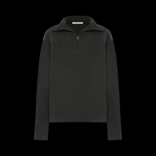 The Row Mabon Zip Up Top 'Faded Black'