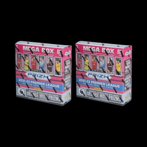 2021-22 Panini Prizm Premier League Soccer Fanatics Exclusive Mega Box (Orange Mojo Prizms) 2x Lot