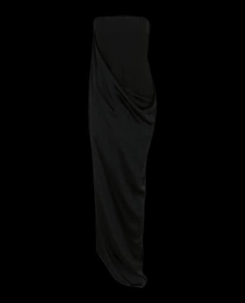 Ferragamo Sleeveless Twofer Gown Black