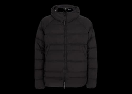 C.P. Company Eco-Chrome R Hooded Down Goggle Jacket Black