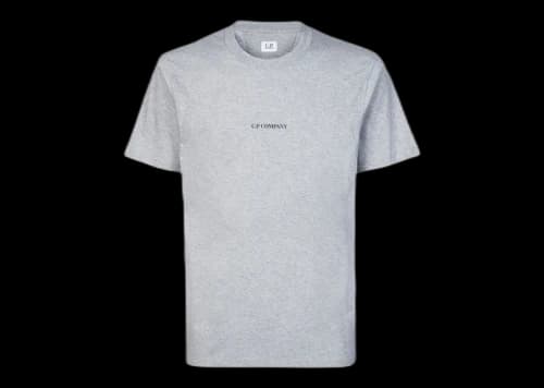 C.P. Company 30/1 Jersey Compact Logo T-Shirt Grey Melange