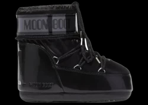 Moon Boot Icon Low Boot Black (The Original Heel Logo)