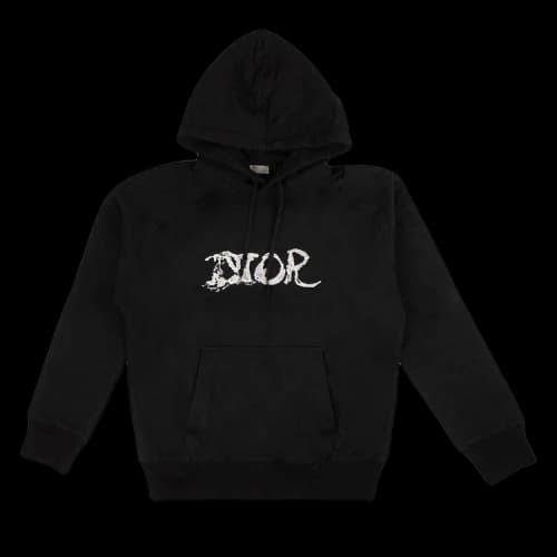 Dior x Peter Doig Embroidered Logo Hooded Sweatshirt 'Black'