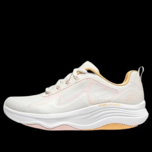 Skechers D'Lux Fitness 'White Yellow' (Women's)