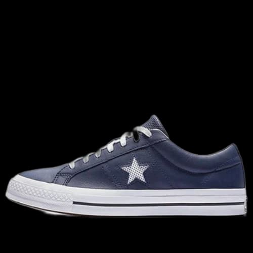 Converse One Star Perforated Leather Low Top Navy