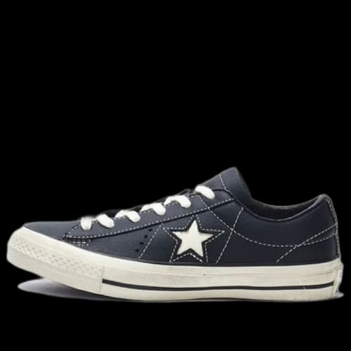 Converse One Star Leather Shoes Black/White