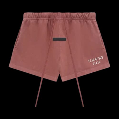 Fear of God Essentials Heavy Jersey Soccer Short 'Crimson'