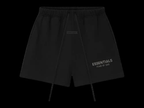 Fear of God Essentials Womens Classic Fleece Sweatshort Jet Black