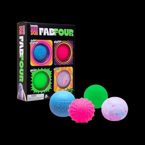 NeeDoh Teenie Fab Four Squishy Fidget Toy Set Of 4 'Mullticolor'