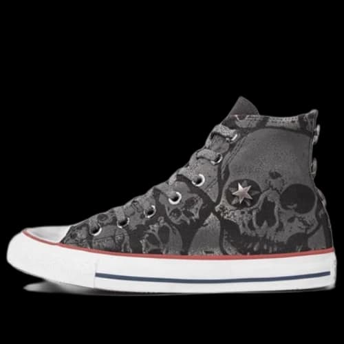 Converse Chuck Taylor All Star Skull Tattoo High Top Gray White