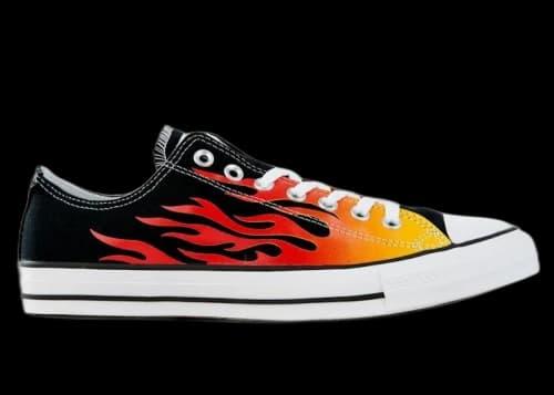Converse Chuck Taylor All Star Ox Black Flames