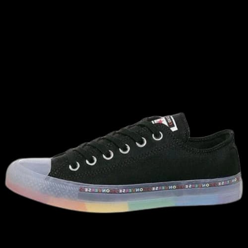 Converse All Star Low Trainers Rainbow Black Exclusive