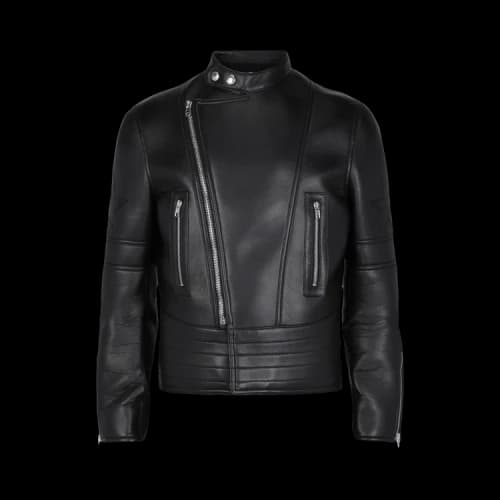 Givenchy Star Patch Leather Moto Jacket 'Black'