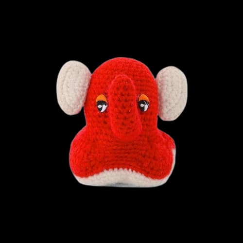 JW Anderson 3D Elephant Key Ring 'Red'