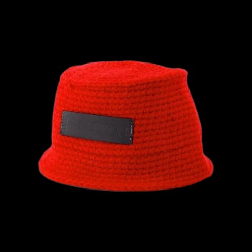 JW Anderson Synthetic Leather Bucket Hat 'Red'