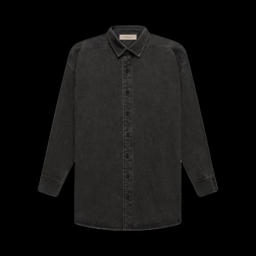 Fear of God Essentials Denim Long-Sleeve Shirt 'Black'