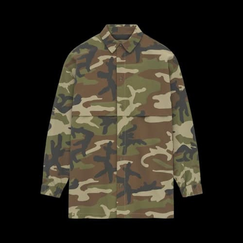 Fear of God Essentials Military Nylon Overshirt Woodland Camo
