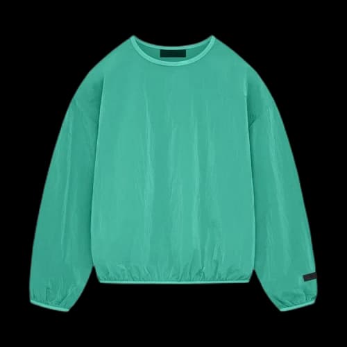 Fear of God Essentials Crinkle Nylon Pullover Crewneck 'Mint Leaf'