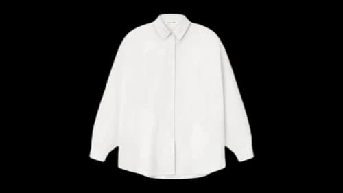 Fear of God Essentials Womens Relaxed Oxford Shirt Cloud White