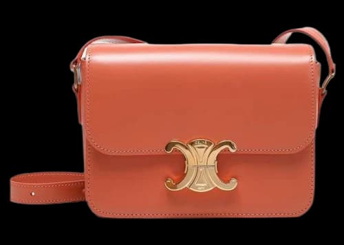 Celine Triomphe Bag Teen Shoulder Bag Apricot