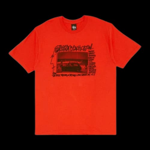 Stussy Beach Crew Tee 'Red'