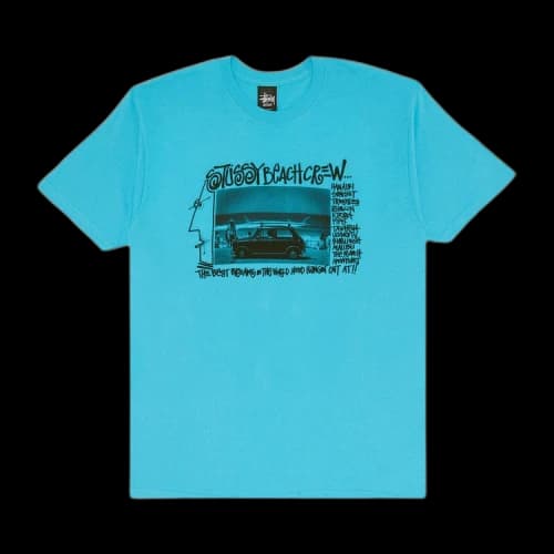 Stussy Beach Crew Tee 'Teal'