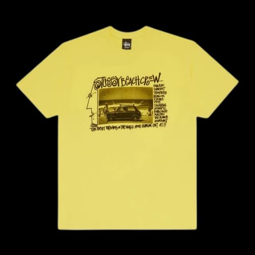Stussy Beach Crew Tee 'Yellow'