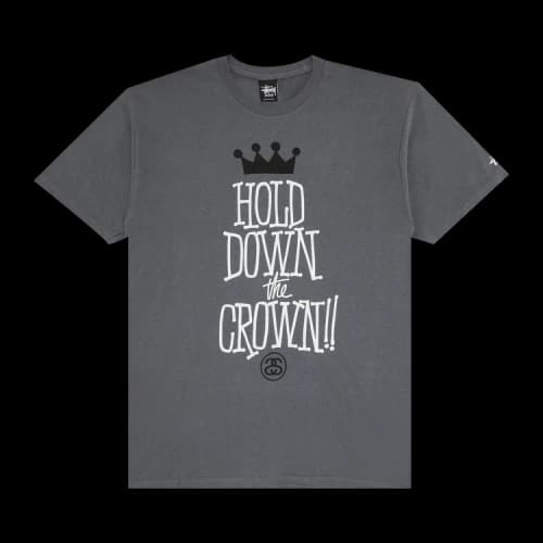Stussy Hold Down The Crown!! Tee 'Charcoal'