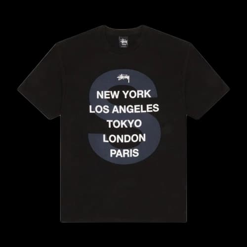 Stussy S Cities Tee 'Black'