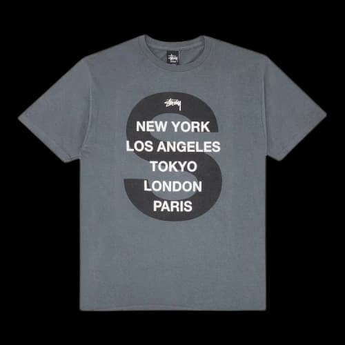 Stussy S Cities Tee 'Charcoal'