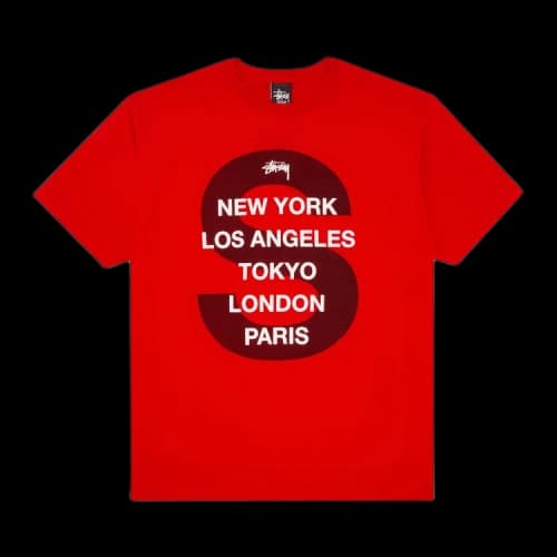 Stussy S Cities Tee 'Red'