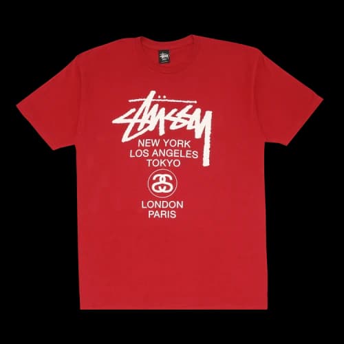 Stussy World Tour Tee 'Red'