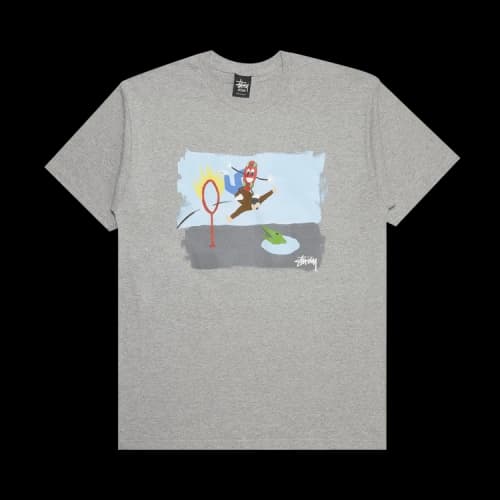 Stussy Ring Of Fire Tee 'Grey Heather'