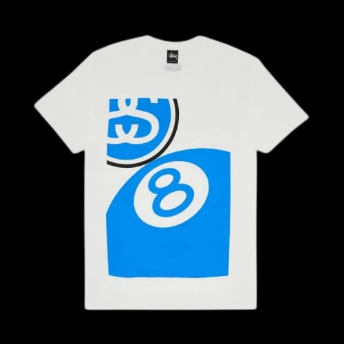 Stussy Big 8 Ball Link Tee 'White'