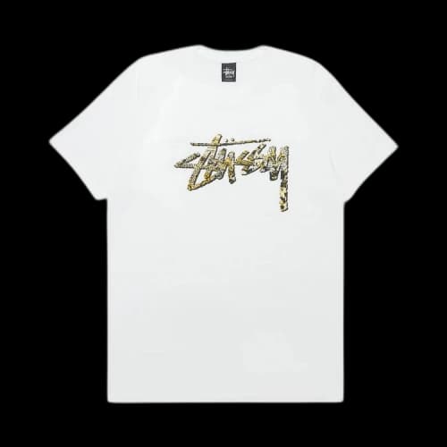Stussy Cheetah Stock Tee 'White'