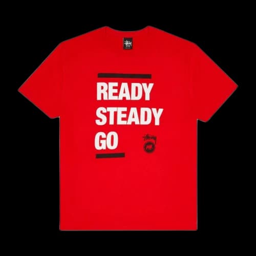 Stussy Ready Steady Go Tee 'Red'